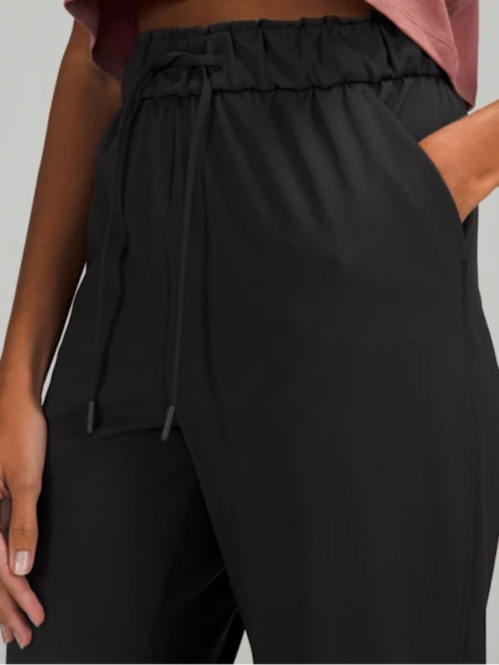 lululemon athletica women’s Black Elastic-Waist Joggers